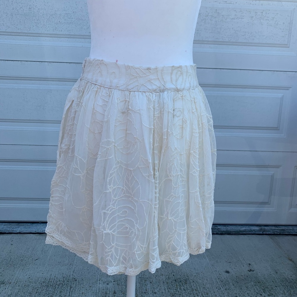 Free People lace mini skirt with pockets